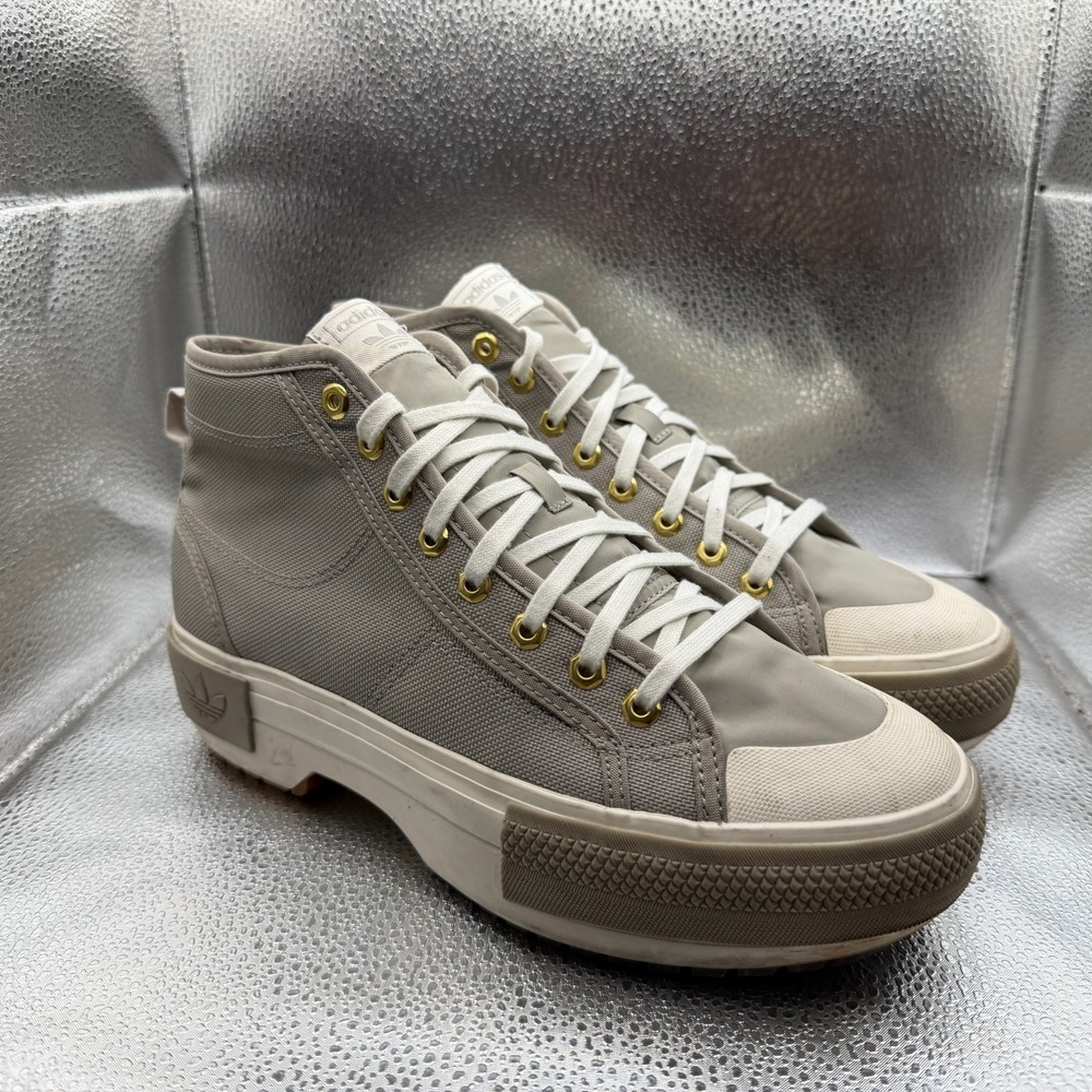 Size 10 Adidas Nizza Trek High Feather Gray Womens Athletic Shoes GY9539